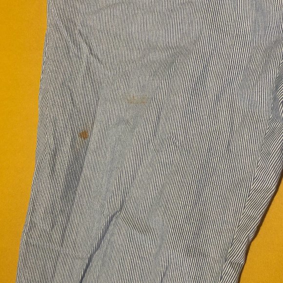 Khakis by Gap Womens 8R Gray White Striped Chino Skinny Leg Boyfriend EUC Pants - Picture 2 of 7